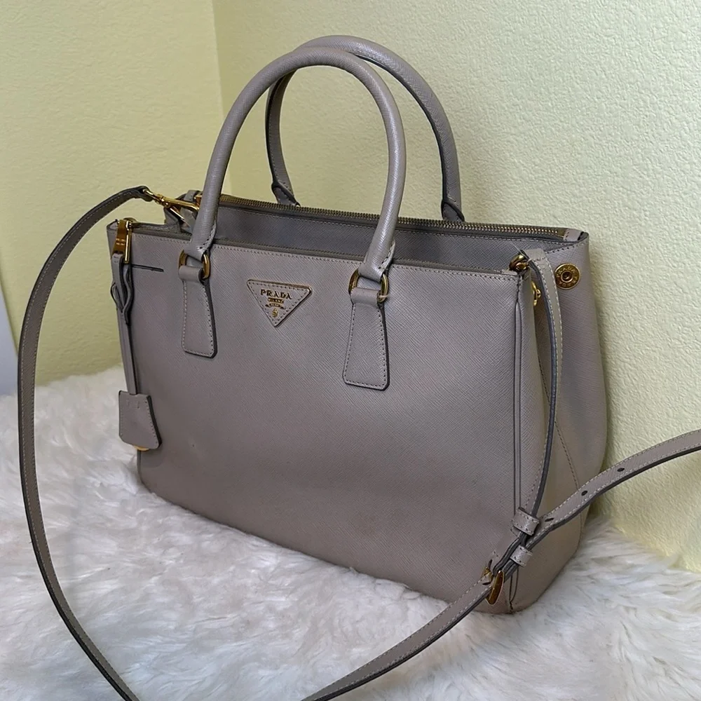 💯Authentic Prada Lux Safiano  Leather Handbag🍀 - Picture 15 of 15